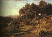  Jean Baptiste Camille  Corot A View near Volterra_1 USA oil painting reproduction